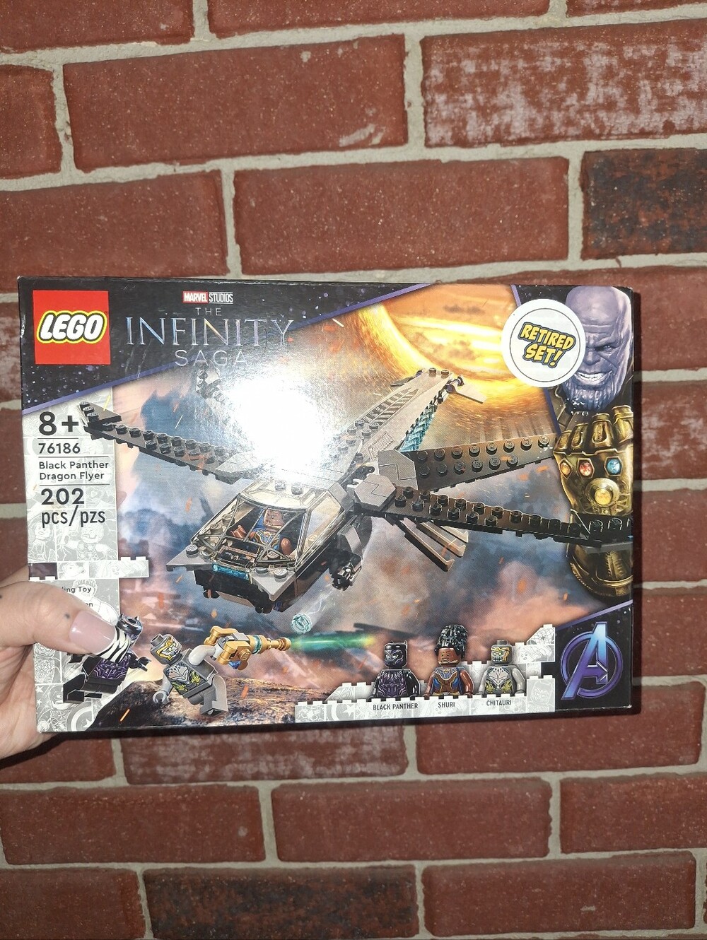 LEGO Marvel Infinity Saga Black Panther Dragon Flyer - Black